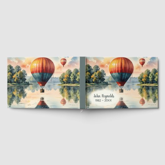 Funeral Hot Air Balloons with Water Reflection Gästebuch (Voll)