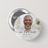 Funeral In Loving Memory Photo Button (Vorne & Hinten)