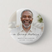 Funeral In Loving Memory Photo Memorial Button (Vorderseite)