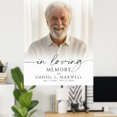 Funeral In Loving Memory Photo Welcome Sign Poster (Heimbüro)