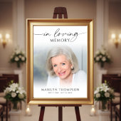 Funeral In Lovng Memory Photo Welcome Sign Poster