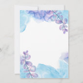 Funeral Invitation Template – Blue & Purple Einladung (Rückseite)