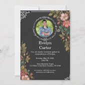 Funeral Invitation Template Elegant Memorial Einladung (Vorderseite)
