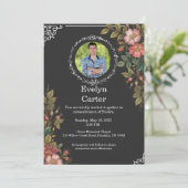 Funeral Invitation Template Elegant Memorial Einladung (Stehend Vorderseite)