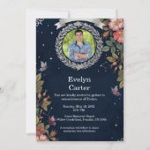 Funeral Invitation Template Elegant Memorial Einladung (Vorderseite)