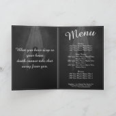 Funeral Meal Menu Card Into the light Karte (Innenseite)