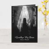 Funeral Meal Menu Card Into the light Karte (Gelbe Blume)