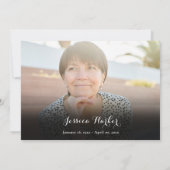 Funeral Memorial 4 Photo Collage Script Dankeskarte (Rückseite)