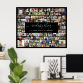 Funeral Memorial 92 Photo Collage Celebrating Life Poster (Heimbüro)