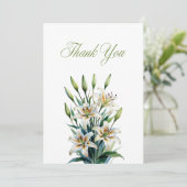  Funeral Memorial Elegant Memorial Thank You Dankeskarte (Stehend Vorderseite)