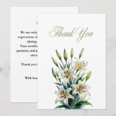  Funeral Memorial Elegant Memorial Thank You Dankeskarte (Vorne/Hinten)