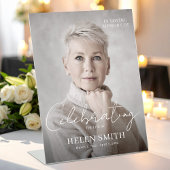 Funeral Memorial Elegant Minimalist Custom Photo Sockelschild