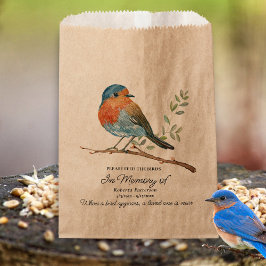 Funeral Memorial Favor Bluebird Bird Seed  Geschenktütchen