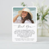 Funeral Memorial Forever In Our Hearts Photo Dankeskarte (Stehend Vorderseite)