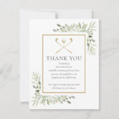 Funeral Memorial Greenery Golfer Photo Dankeskarte (Vorderseite)