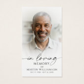 Funeral Memorial Loving Memory Photo Prayer Card (Vorderseite)