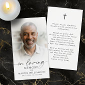 Funeral Memorial Loving Memory Photo Prayer Card