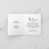 Funeral Memorial Photo Folded Dankeskarte (Innenseite)