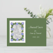 Funeral/Memorial Service Invitation Photo Card Einladung (Stehend Vorderseite)