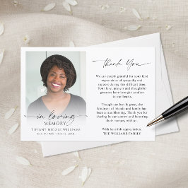 Funeral Memorial Thank You In Loving Memory Photo Dankeskarte