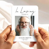 Funeral Memory Photo for Grandpa Sympathy Keepsake Magnet