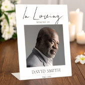 Funeral Memory Photo Minimalist Classic Sockelschild