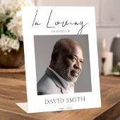 Funeral Memory Photo Minimalist Classic Sockelschild