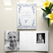 Funeral Obituary Order of Service hummingbird Dreifach-gefaltete Programmkarte