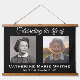 Funeral or Memorial Double Image Wandteppich Mit Holzrahmen