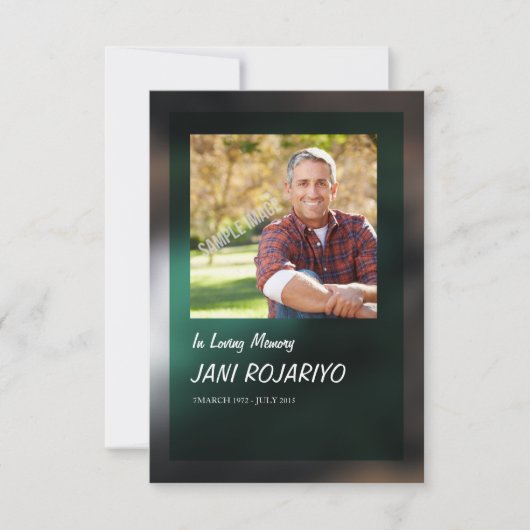 Funeral Order of Service Card Template Einladung (Vorderseite)