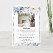 Funeral Order of Service | Floral Memorial Program Karte (Rückseite)