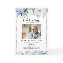 Funeral Order of Service | Floral Memorial Program