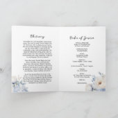 Funeral Order of Service | Floral Memorial Program Karte (Innenseite)