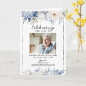 Funeral Order of Service | Floral Memorial Program Karte (Gelbe Blume)