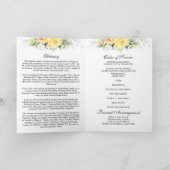 Funeral Order of Service Greenery Memorial Program Programm (Innenseite)