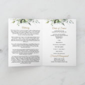 Funeral Order of Service Greenery Memorial Program Programm (Innenseite)