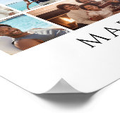 Funeral Photo Collage Forever In Our Hearts Poster (Ecke)