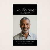 Funeral Photo Cross Elegant Prayer Card (Vorderseite)