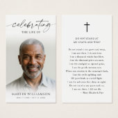 Funeral Photo Poem Prayer Card (Vorne & Hinten)