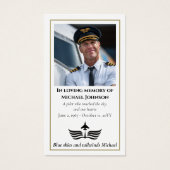 Funeral Photo Prayer for Pilot Modern Aviation (Vorderseite)