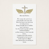 Funeral Photo Prayer for Pilot Modern Aviation (Rückseite)