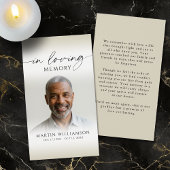 Funeral Photo Sympathy Memorial Prayer Card