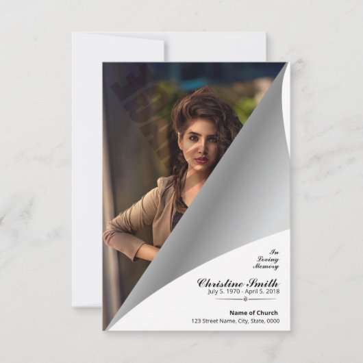 Funeral Prayer Card Template (Vorderseite)