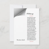 Funeral Prayer Card Template (Rückseite)