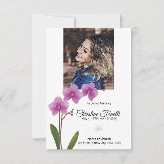 Funeral Prayer Card template (Vorderseite)