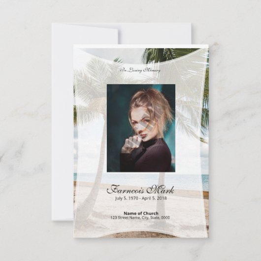 Funeral Prayer Card Template (Vorderseite)