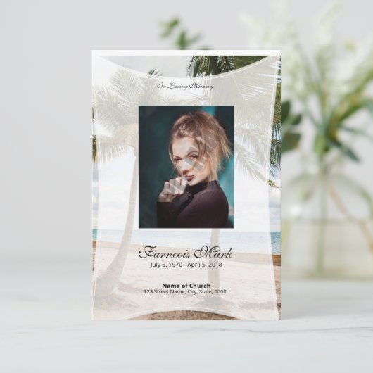 Funeral Prayer Card Template (Stehend Vorderseite)