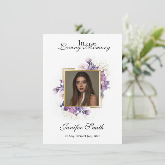 Funeral Prayer Card Template (Stehend Vorderseite)