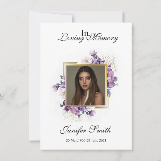 Funeral Prayer Card Template (Vorderseite)