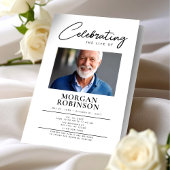 Funeral Program, Celebration of Life,Black & White Flyer